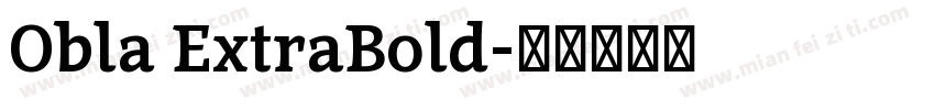 Obla ExtraBold字体转换